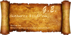 Guthercz Eliána névjegykártya
